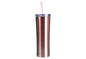 Termo rose gold 470 ml con popote